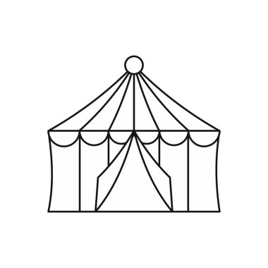 Sirk çadırı simgesi, anahat stili