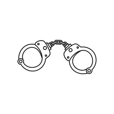 Çelik kelepçe ikonu, taslak biçimi