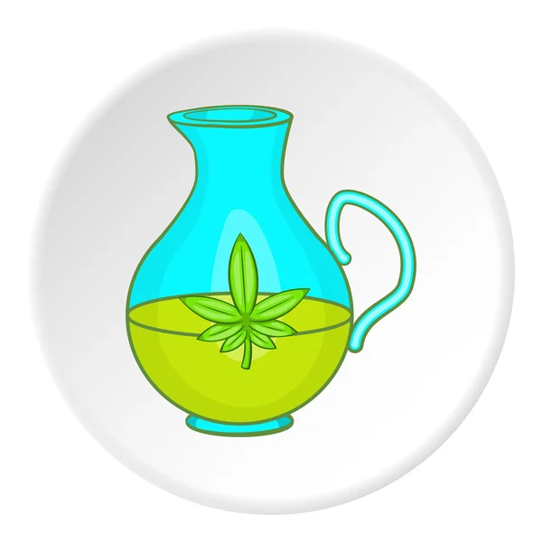 Pitcher of marijuana icon, cartoon style — Stock Vector