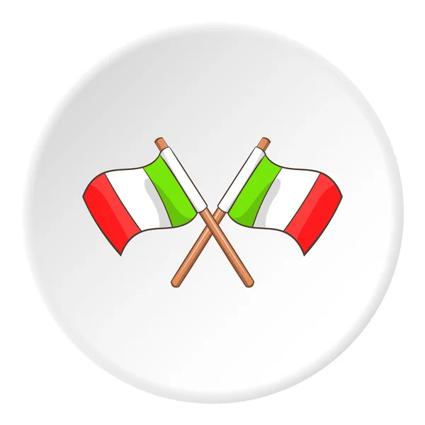 Flagge der italienischen Ikone, Cartoon-Stil — Stockvektor