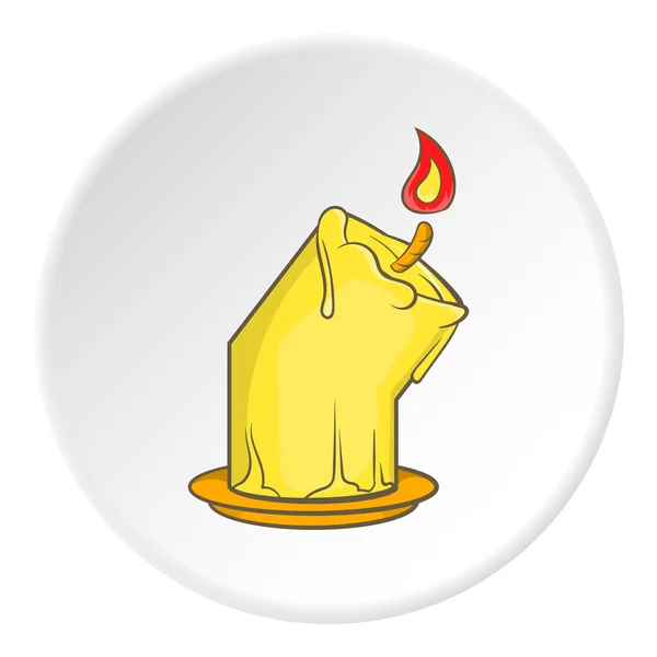 Topnienia świeca ikona, stylu cartoon — Wektor stockowy