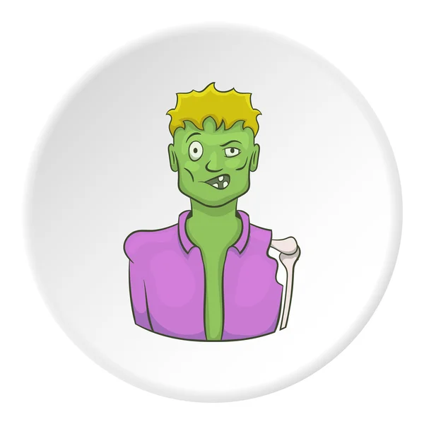 Zombie ikon, tecknad stil — Stock vektor