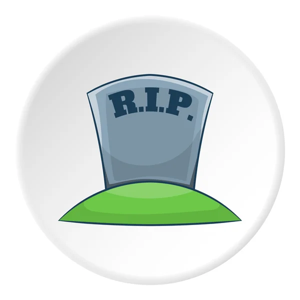 Grave Rip icono, estilo de dibujos animados — Vector de stock