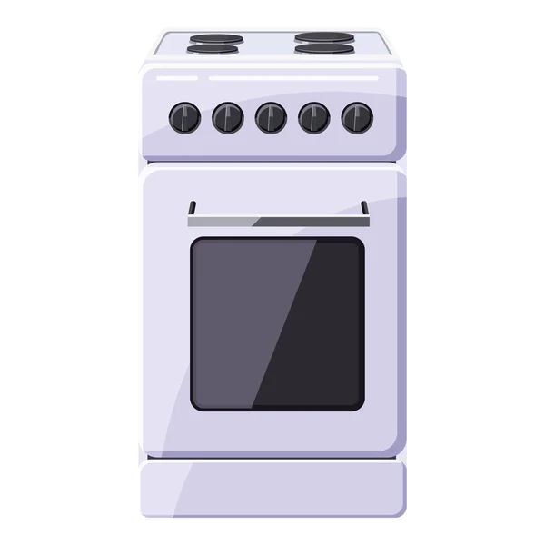 Estufa para icono de la cocina, estilo de dibujos animados — Vector de stock