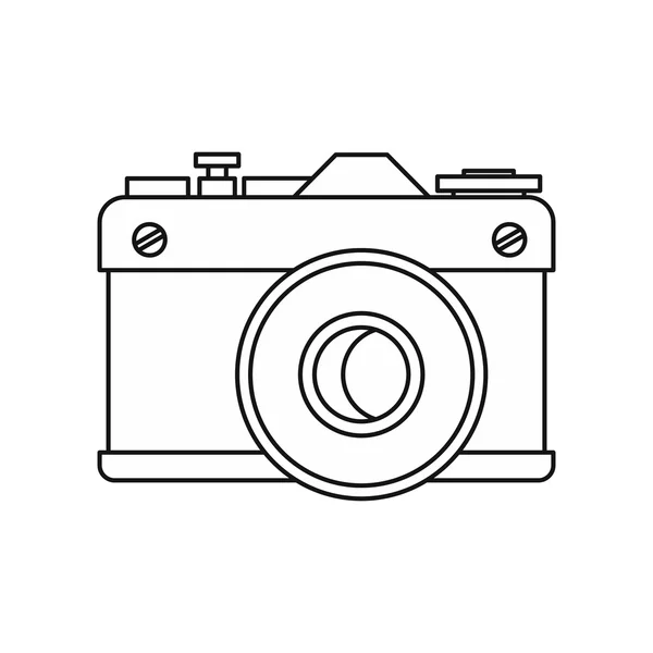 Retro Foto ikona kamery, styl osnovy — Stockový vektor