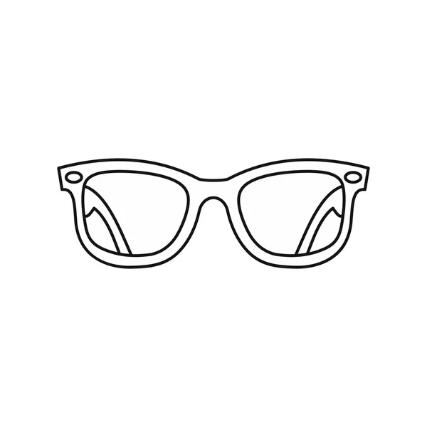 Icono de gafas graduadas, estilo de contorno — Vector de stock