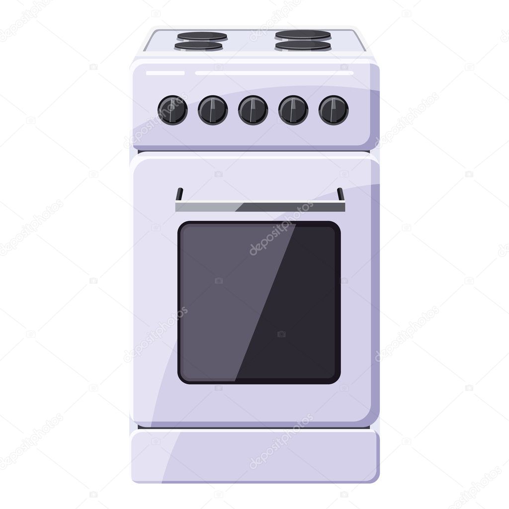 Stove for cooking icon, cartoon style