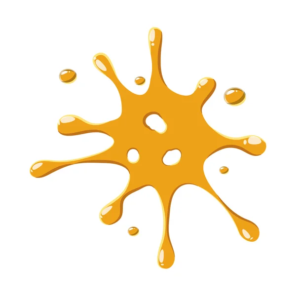 Mancha de miel de naranja icono — Vector de stock