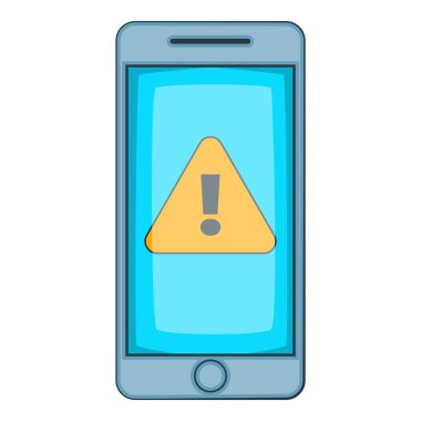 Uyarı bildirim telefon simgesini, karikatür tarzı