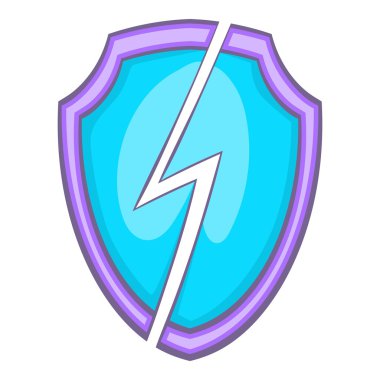 Yıldırım ikonuna, karikatür tarzı ile güvenli kalkan