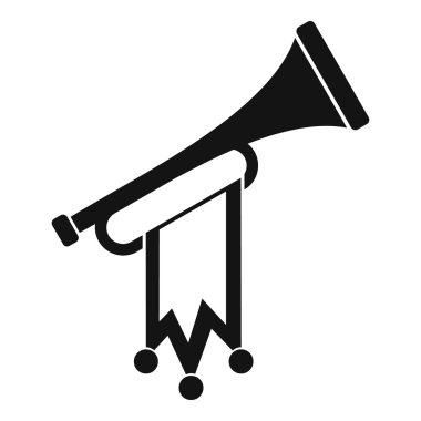 Bayrak simgesi, basit tarzı trompet