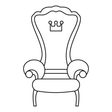 Kraliyet tahtının simgesi, anahat stili