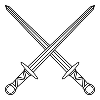 Ortaçağ kılıç simgesi, anahat stili