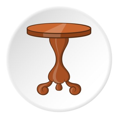 Yuvarlak masa simgesi, çizgi film tarzı