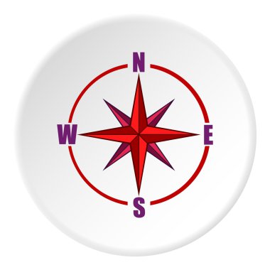 Pusula simgesini, karikatür tarzı iz