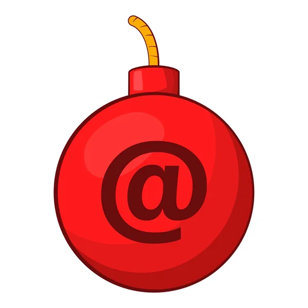 Icône de bombe postale, style dessin animé — Image vectorielle