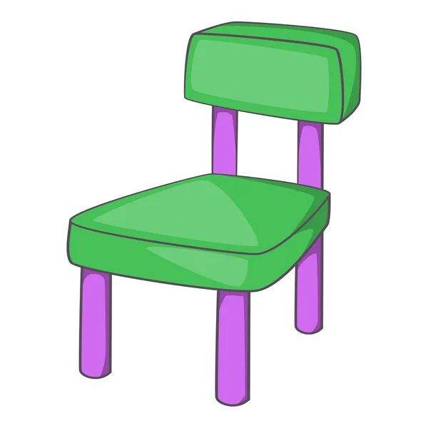 Icône chaise enfant, style dessin animé — Image vectorielle