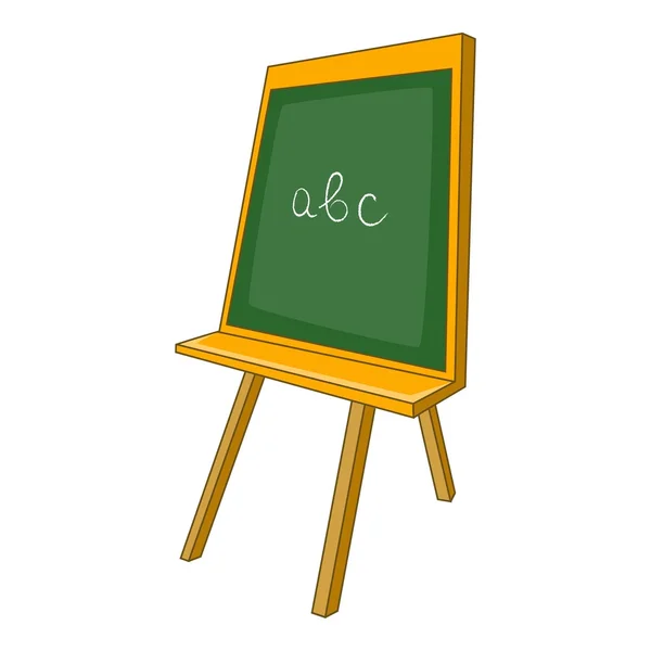 Gröna chalkboard ikon, tecknad stil — Stock vektor