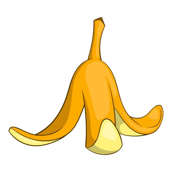 Иконка банановой кожуры, мультяшный стиль — стоковый вектор