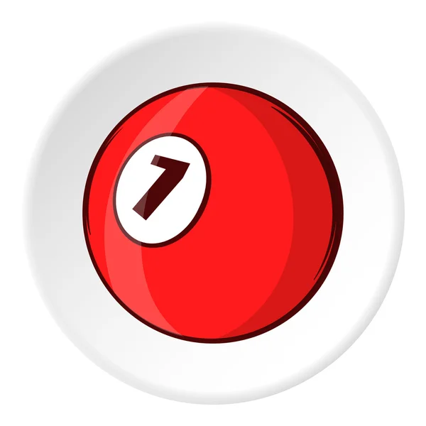 Icono de bola de billar, estilo de dibujos animados — Vector de stock