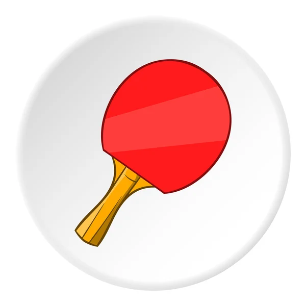 Table tennis racket icon, cartoon style — Stock Vector