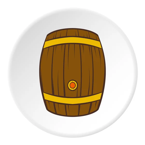 Barile di icona della birra, stile cartone animato — Vettoriale Stock