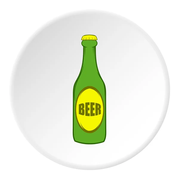 Bottiglia di icona della birra, stile cartone animato — Vettoriale Stock