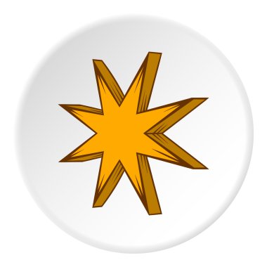 Sekiz sivri yıldız simgesi, çizgi film stili