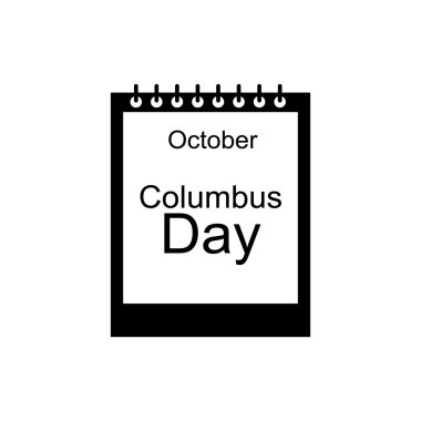 Calendar october of Columbus day icon