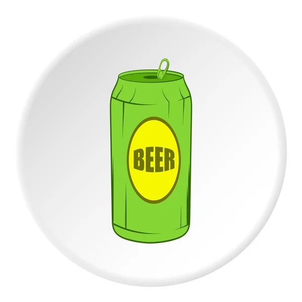 Aluminum beer icon, cartoon style — Stock Vector