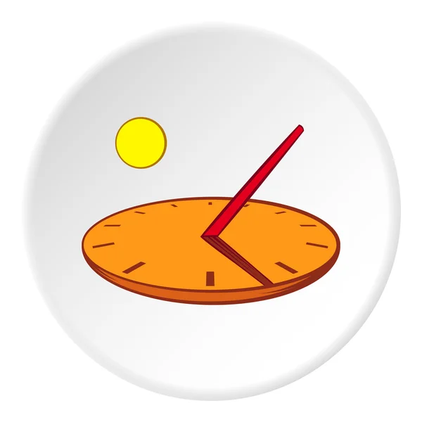 Icono del reloj de sol, estilo de dibujos animados — Archivo Imágenes Vectoriales