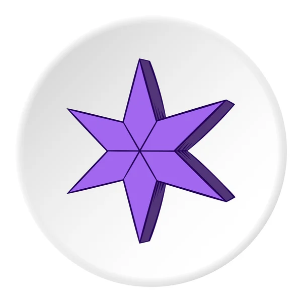 Celeste icona stella a sei punte, stile cartone animato — Vettoriale Stock