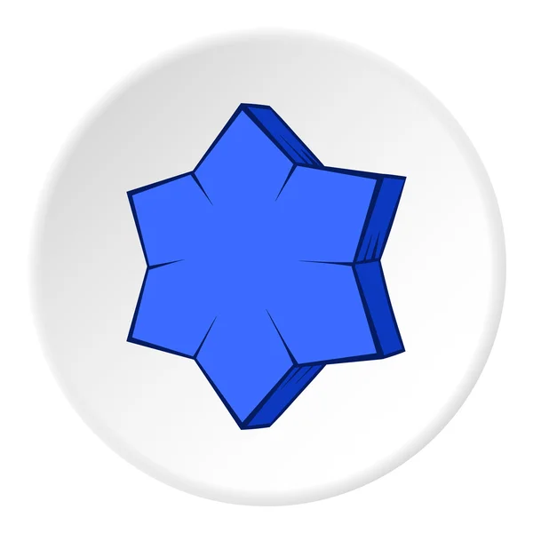 Convex star icon, cartoon style — Stock Vector