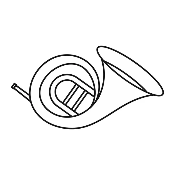 Ícone trompete chifre, estilo esboço — Vetor de Stock