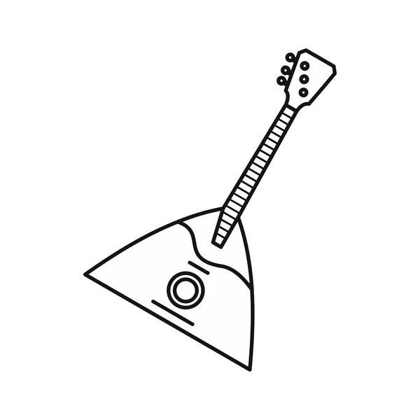 Icône triangle guitare, style contour — Image vectorielle