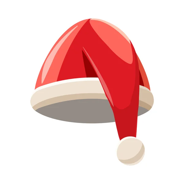 Cappello icona di Babbo Natale, stile cartone animato — Vettoriale Stock