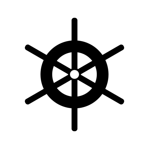 Ruota dell'icona della nave, stile semplice — Vettoriale Stock