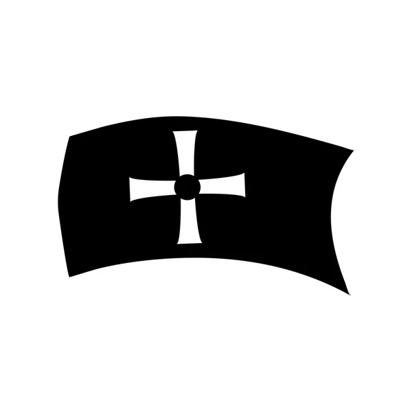 Bandeira com sinal do ícone de Colombo, estilo simples — Vetor de Stock