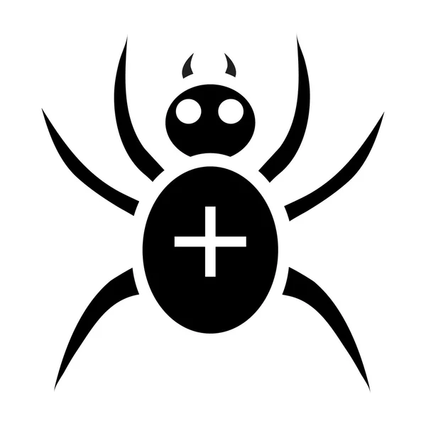 Ícone de aranha preta, estilo simples —  Vetores de Stock