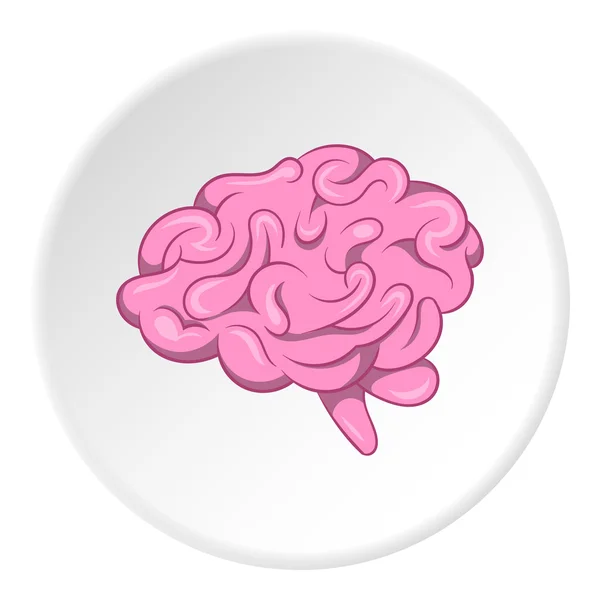 Icono del cerebro, estilo de dibujos animados — Vector de stock