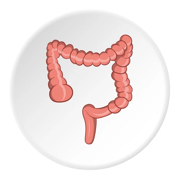 Icona intestino, stile cartone animato — Vettoriale Stock