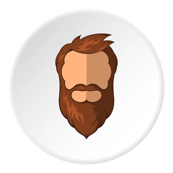 Avatar man with beard icon, cartoon style