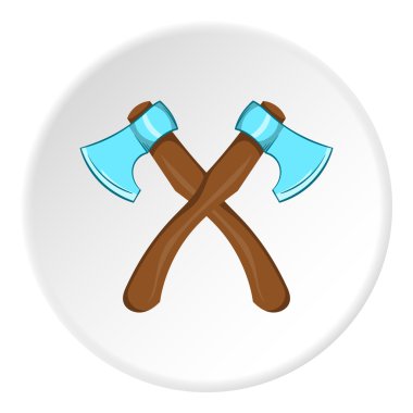 İki eksen simgesi, çizgi film stili