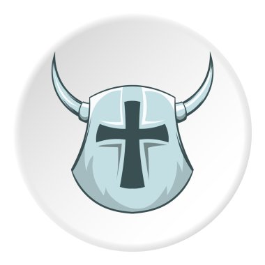 Çapraz ile mücadele kask ve boynuzları simgesi