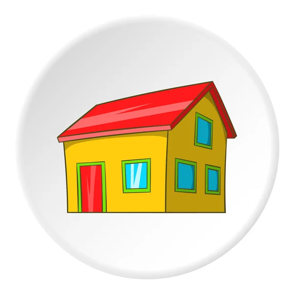 Maison avec icône grenier, style dessin animé — Image vectorielle