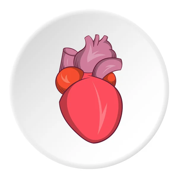 Corazón icono humano, estilo de dibujos animados — Vector de stock