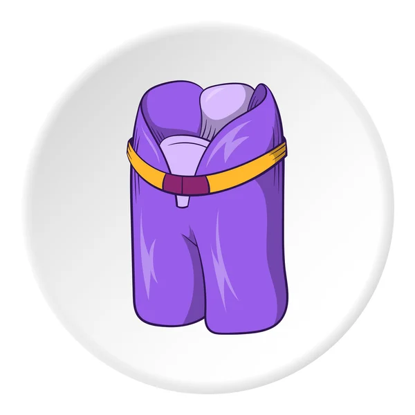 Hockey protective shorts icon, cartoon style — Stock Vector