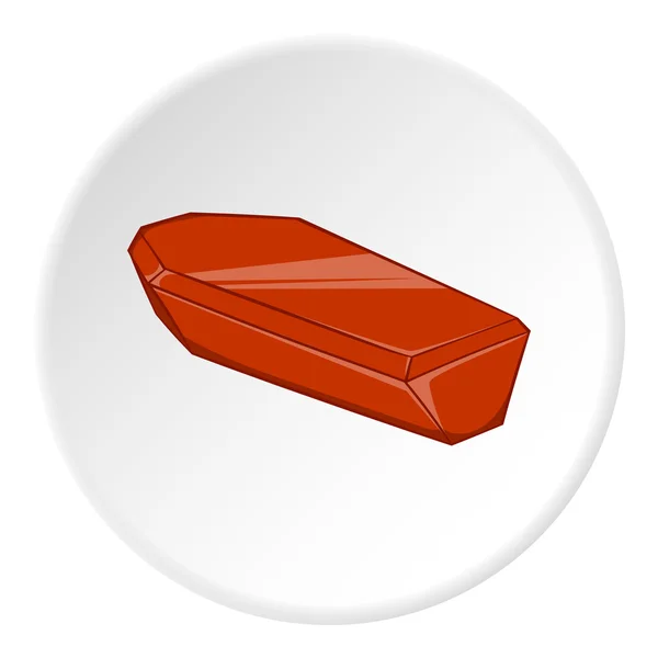 Coffin icon, cartoon style — Stock Vector