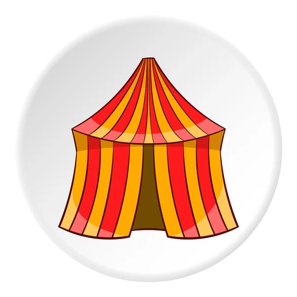 Icône de tente de cirque, style dessin animé — Image vectorielle