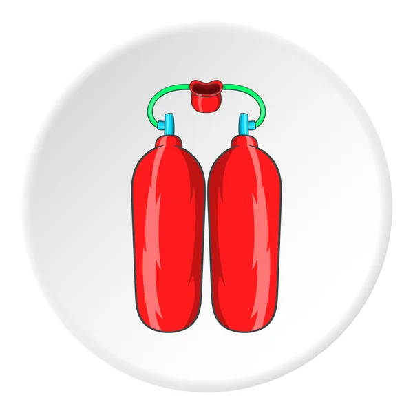 Cylindres pour icône de plongée, style dessin animé — Image vectorielle